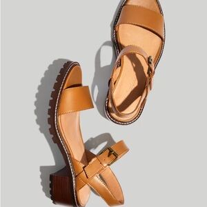Madewell Erin Lugsole Tan Leather Sandals